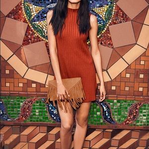 RVCA Banked Rust Orange Sleeveless Dress